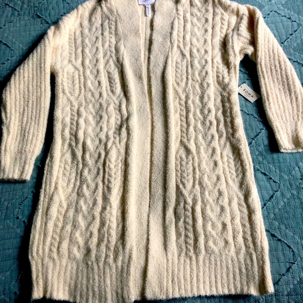 New long cream cardigan  S-M